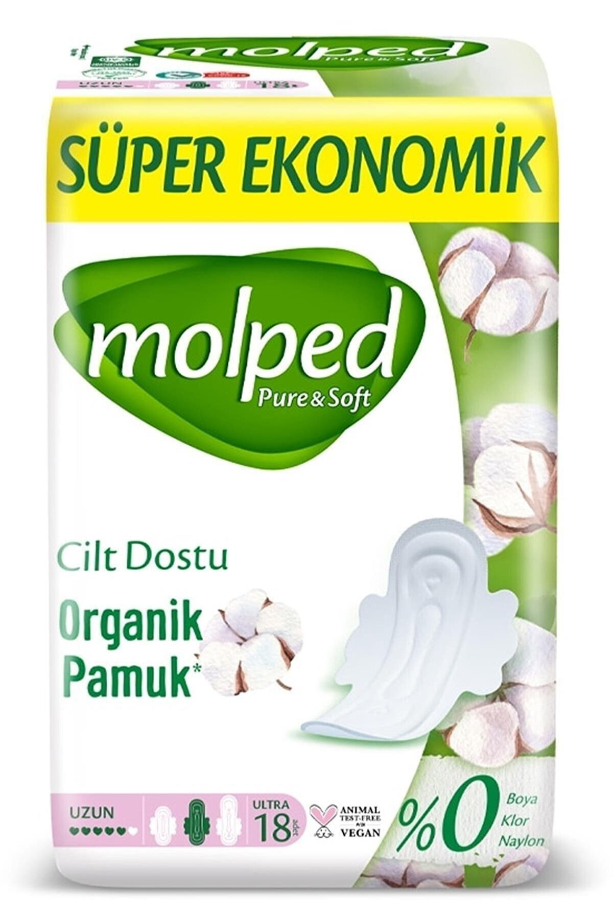 Molped Hijyenik Ped Pure & Soft Süper Eko 18'Li Uzun X 6 Paket