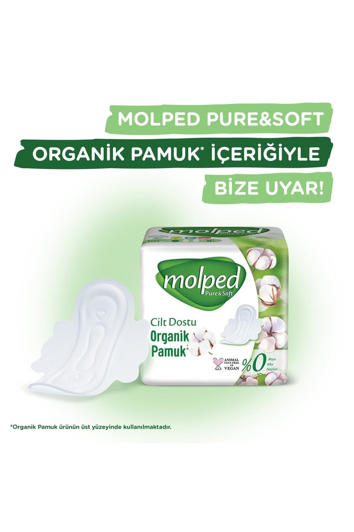Molped Hijyenik Ped Pure & Soft Süper Eko 18'Li Uzun X 6 Paket