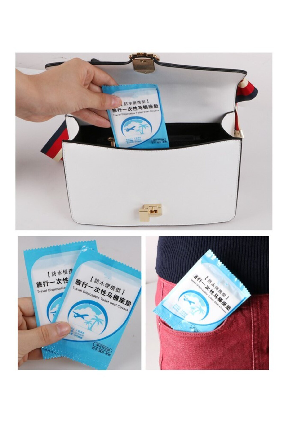 Hijyenik Tek Kullanımlık Klozet Kapağı Poşeti 50 Adet POŞETLİ