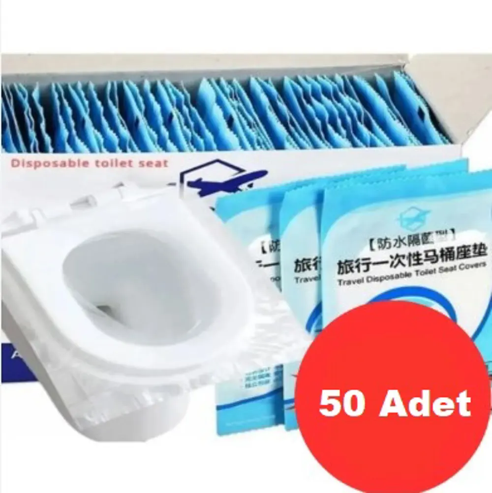 Hijyenik Tek Kullanımlık Klozet Kapağı Poşeti 50 Adet