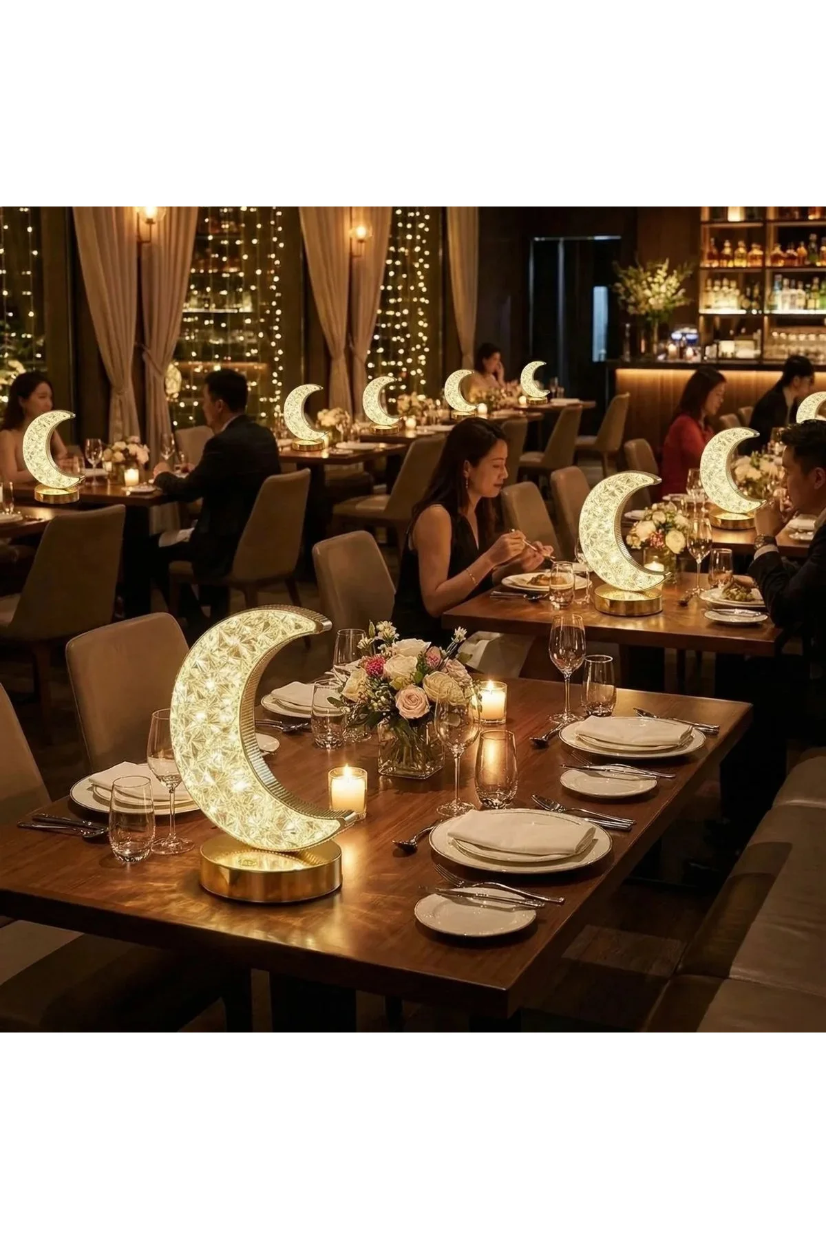 Hilal AY Model Kristal LED Masa Lambası – Dokunmatik, 3 Renk Işık Modlu, Şarjlı Mini Dekoratif Gece Hilal AY Model Kristal LED Masa Lambası – Dokunmatik, 3 Renk Işık Modlu, Şarjlı Mini Dekoratif Gece