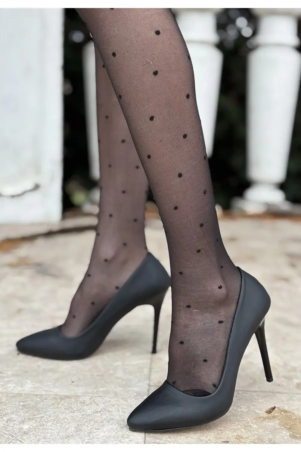 Hillar Siyah Saten Stiletto Ayakkabı