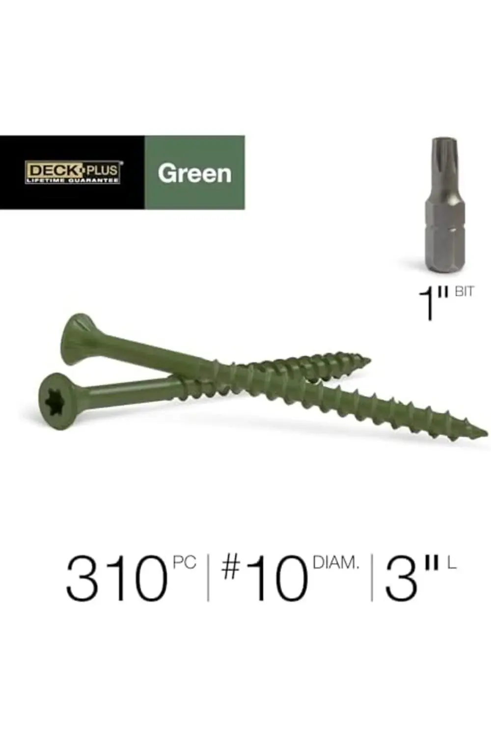 HILLMAN S 48405 Schraube, 10 x 3, Grün 1178227