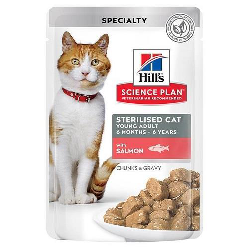 Hills Chunks İn Gravy Somonlu Kısırlaştırılmış Kedi Konservesi 85