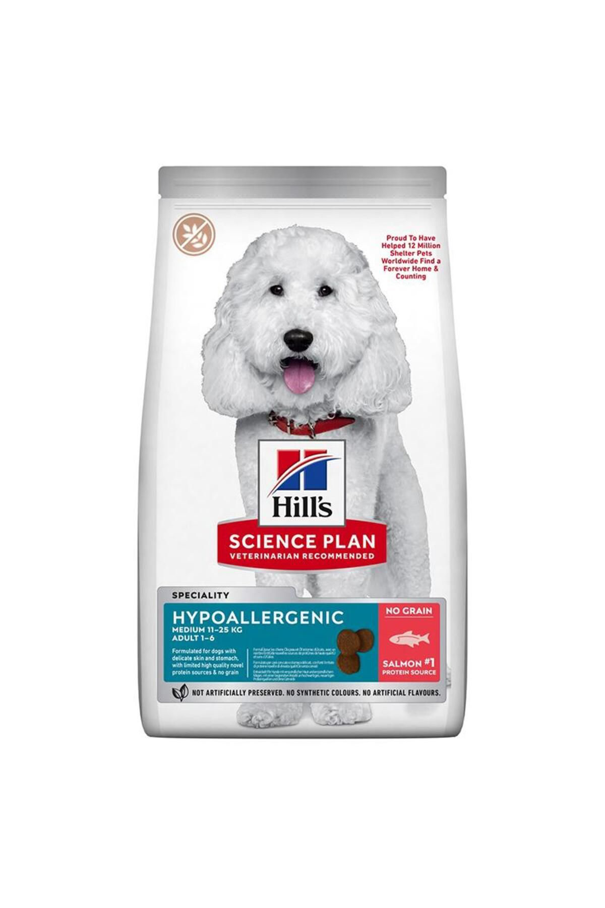 Hill's  Hills Hypoallergenic Somonlu Orta İrk Yetişkin Köpek Mamas