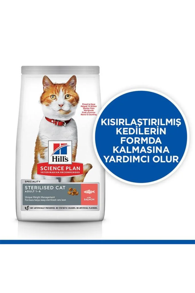 Hills Sterilised Kısırlaştırılmış Somon Balıklı Kedi Maması 1,5 Kg