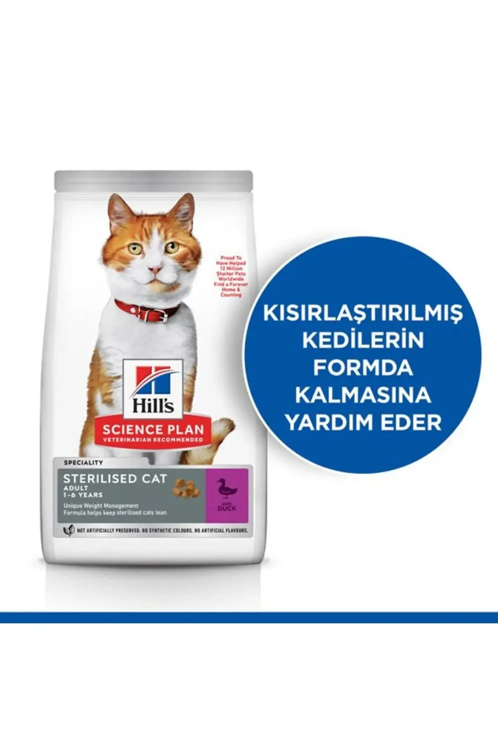 Hills Young Sterilised Ördekli Kısırlaştırılmış Kedi Maması 8+2 K