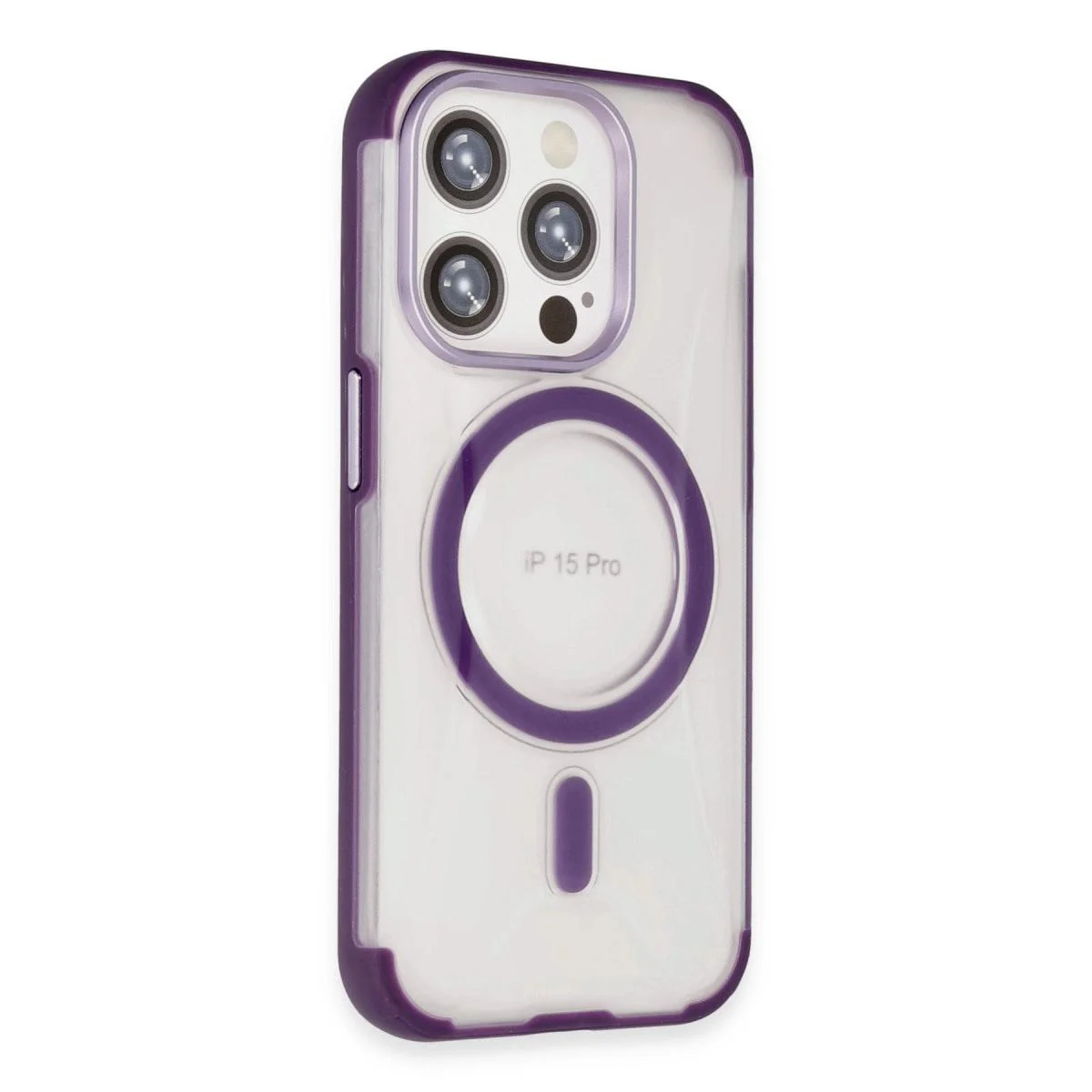 Hilton MagSafe iPhone 15 Pro ile Uyumlu Kılıf - Derin Mor