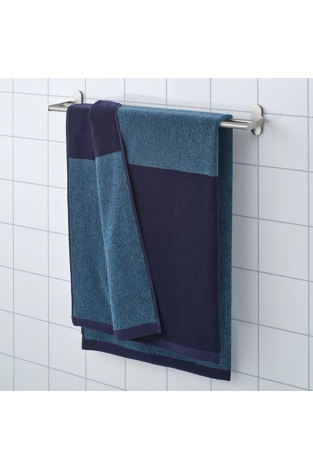 İkea Hımlean Banyo Havlusu, Koyu Mavi-Melanj, 100X150 Cm