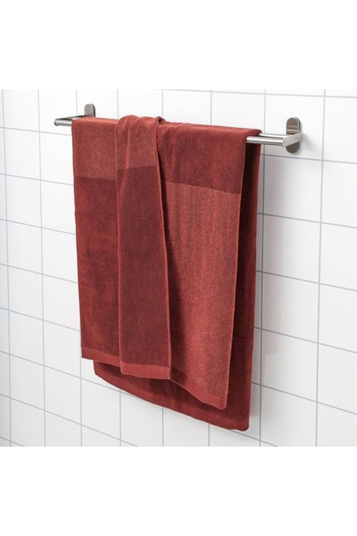 İkea Hımlean Banyo Havlusu, Kırmızı, 100X150 Cm