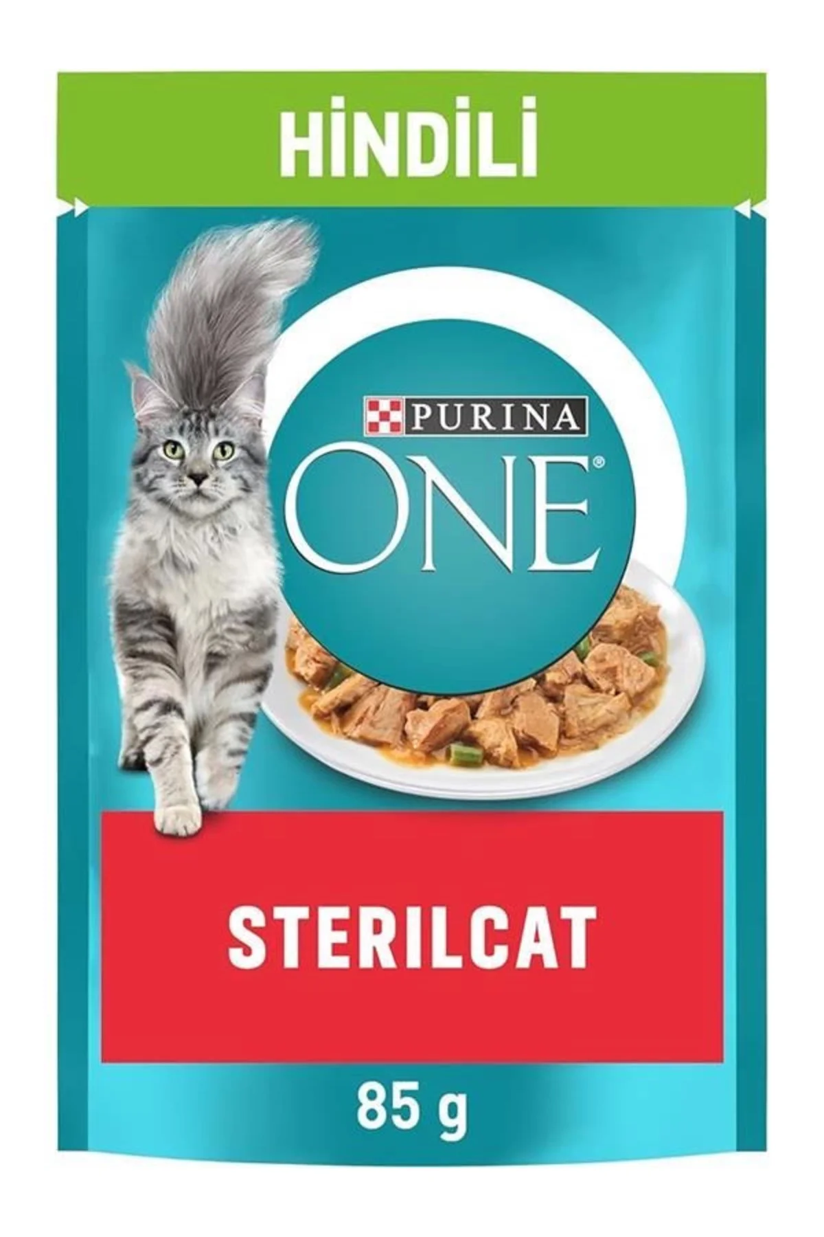 Hindi Etli Kısırlaştırılmış Kediler İçin Yaş Kedi Maması 85 Gram, 26 Adet