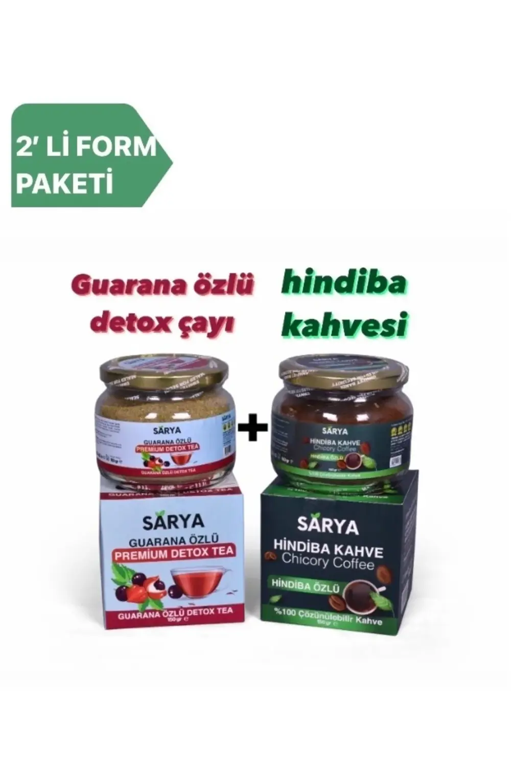 Sarya Hindiba Kahvesi & Guarana Özlü Detox Çayi Form Seti