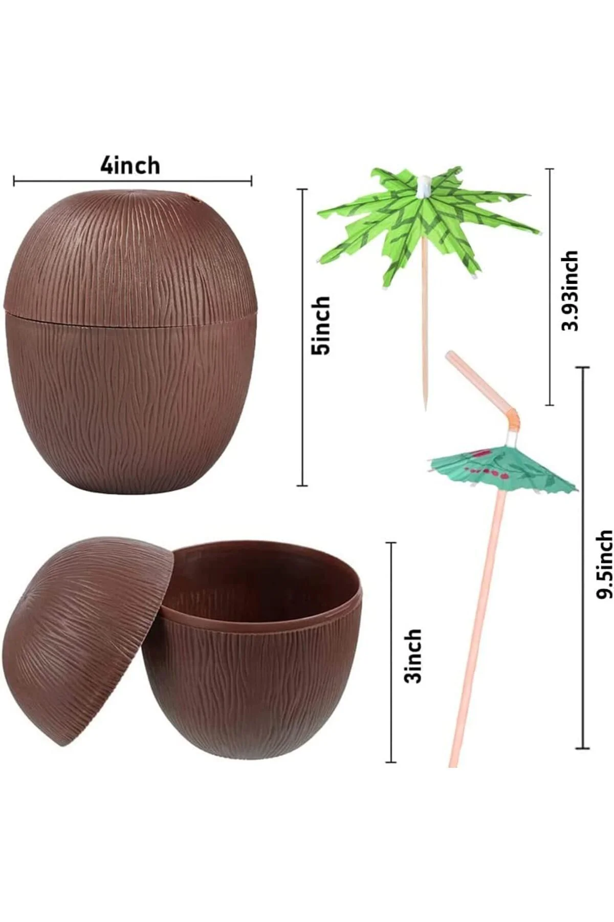 Hindistan Cevizi Hawaii Luau Aloha Pipetli İçecek Kabı Bardak 10x13 cm 1 Adet (5060) Hindistan Cevizi Hawaii Luau Aloha Pipetli İçecek Kabı Bardak 10x13 cm 1 Adet (5060)