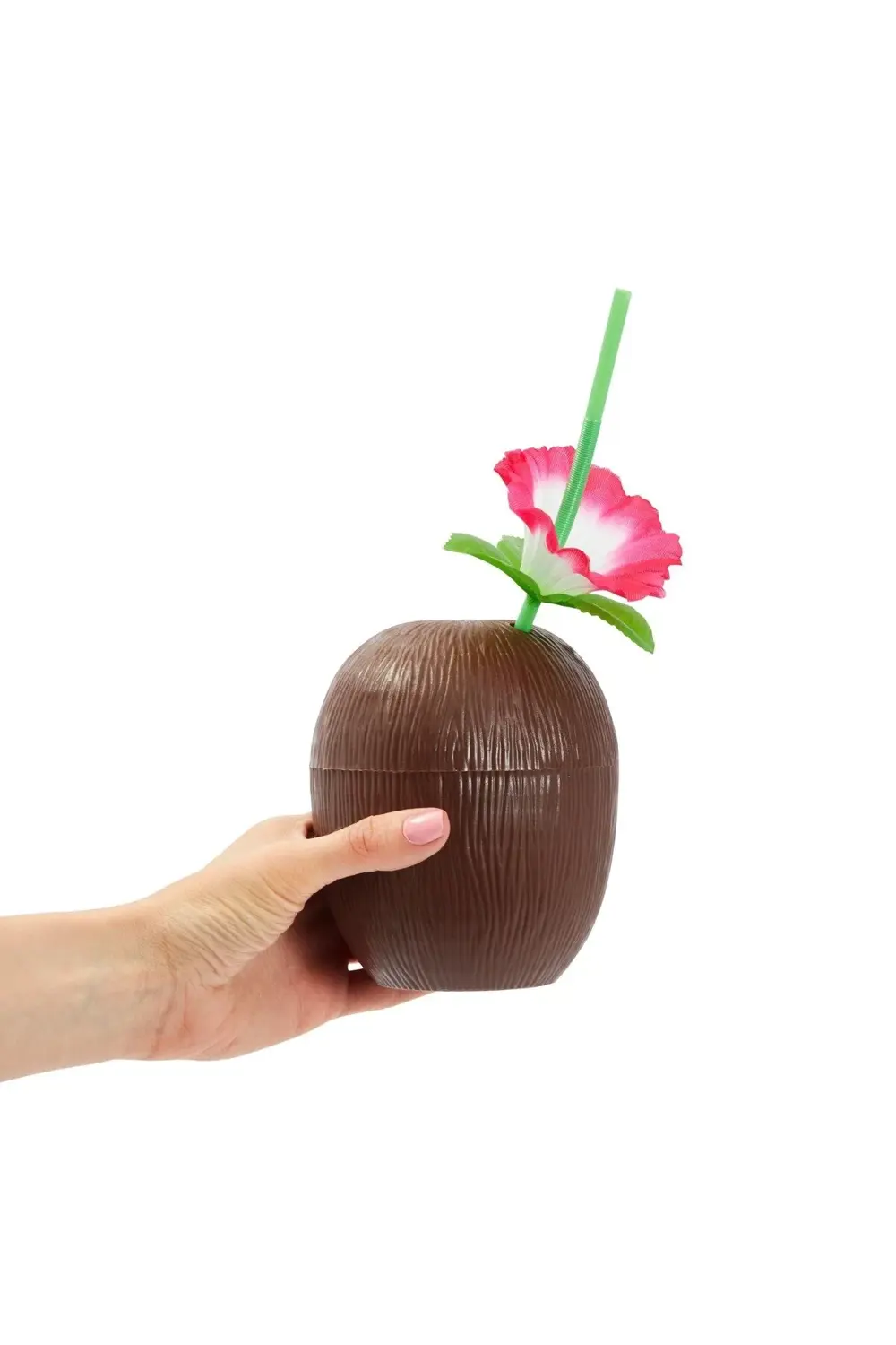 Hindistan Cevizi Hawaii Luau Aloha Pipetli İçecek Kabı Bardak 10x