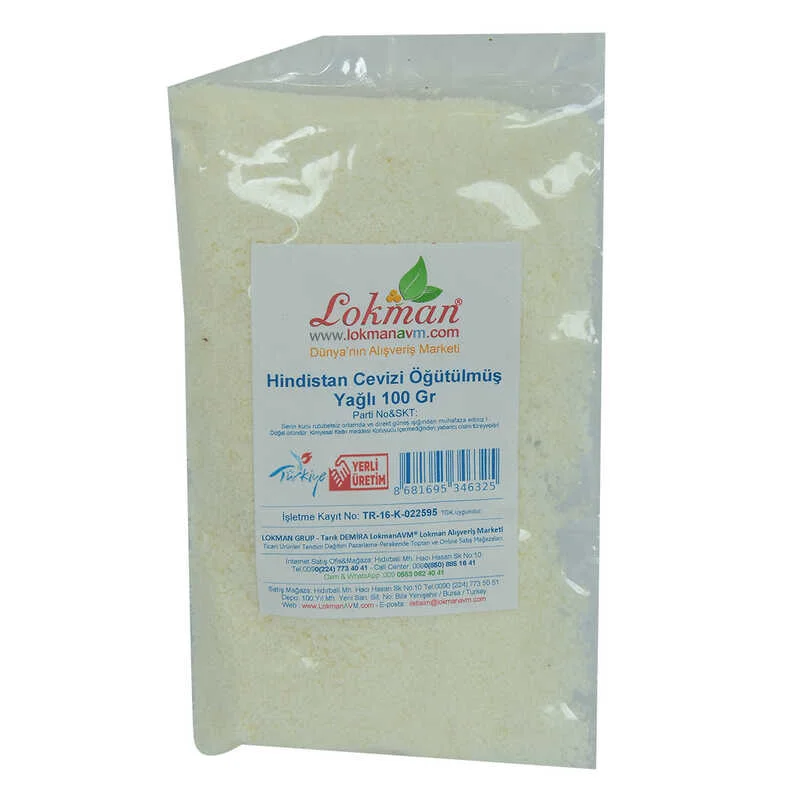 Hindistan Cevizi Öğütülmüş Yağlı 100 Gr Paket