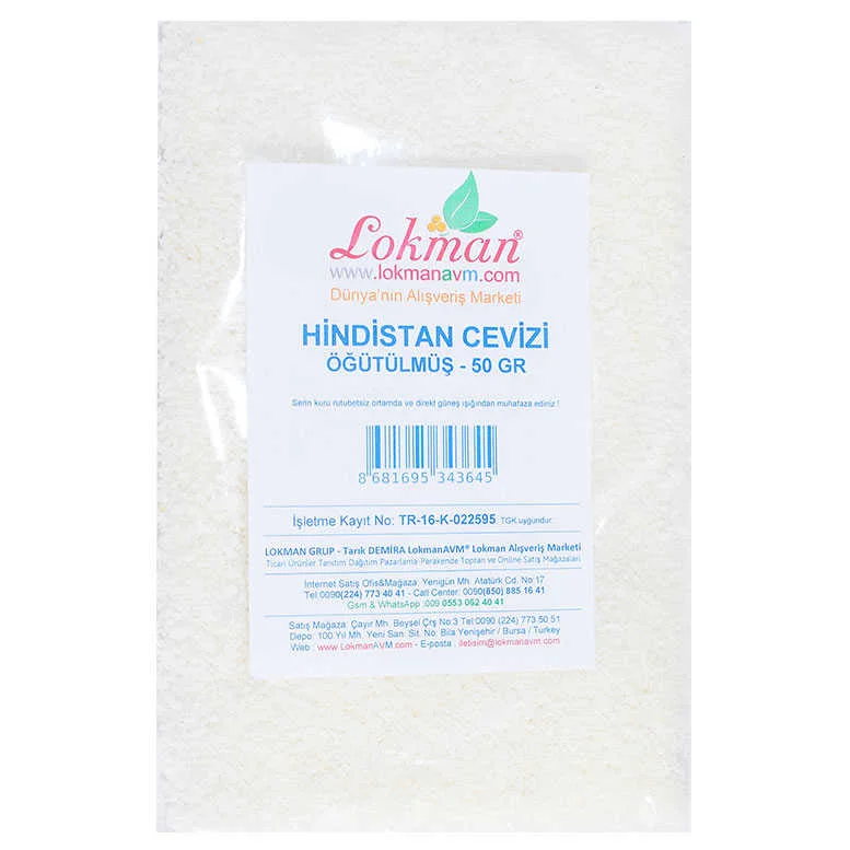 Hindistan Cevizi Öğütülmüş 50 Gr Paket