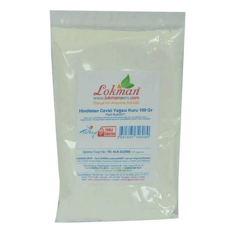 Hindistan Cevizi Yağsız Kuru 100 Gr Paket