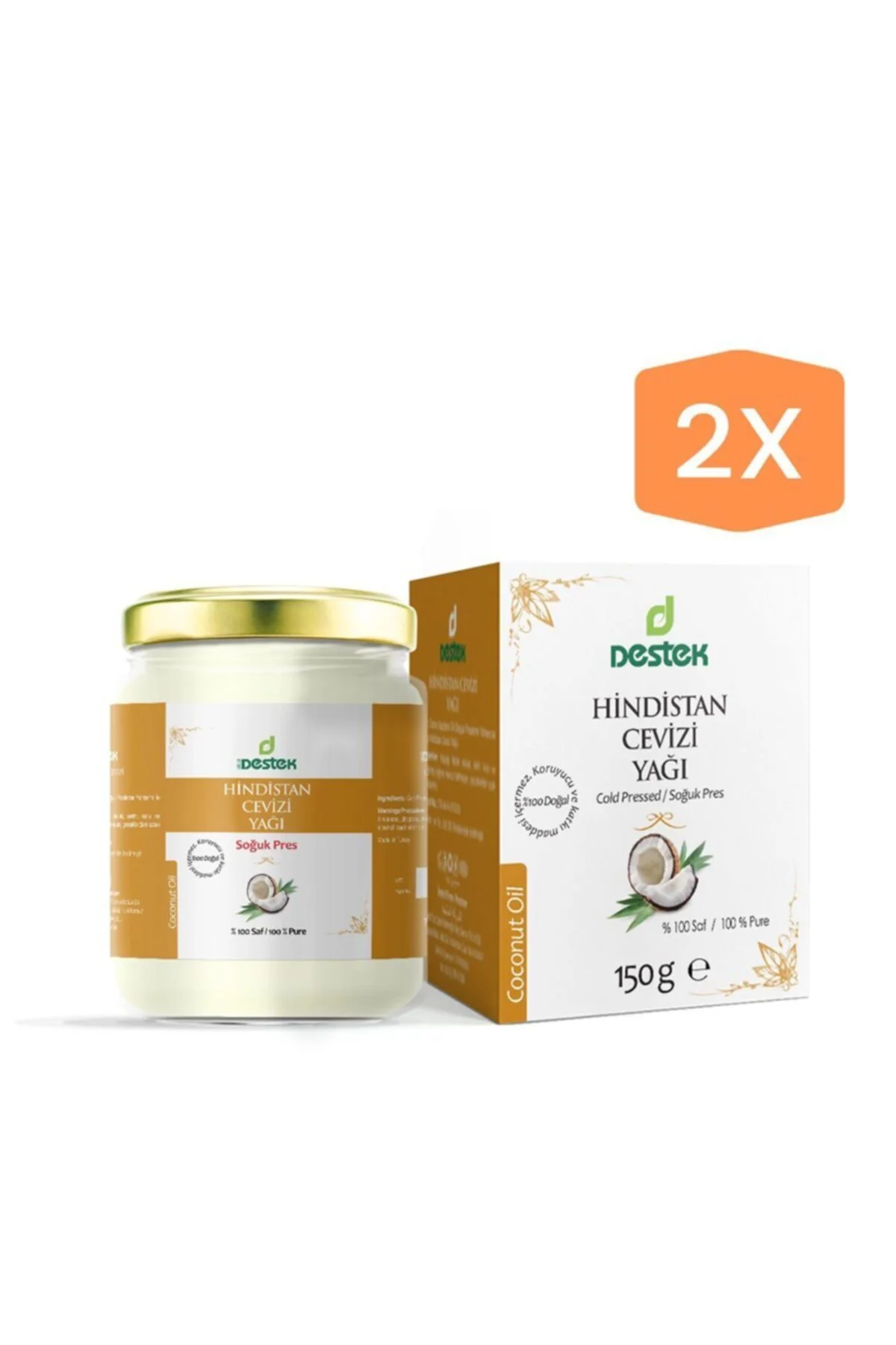 Hindistan Cevizi Yağı 150 g (2 Adet) Fiyatı, Yorumları ve Özellikleri