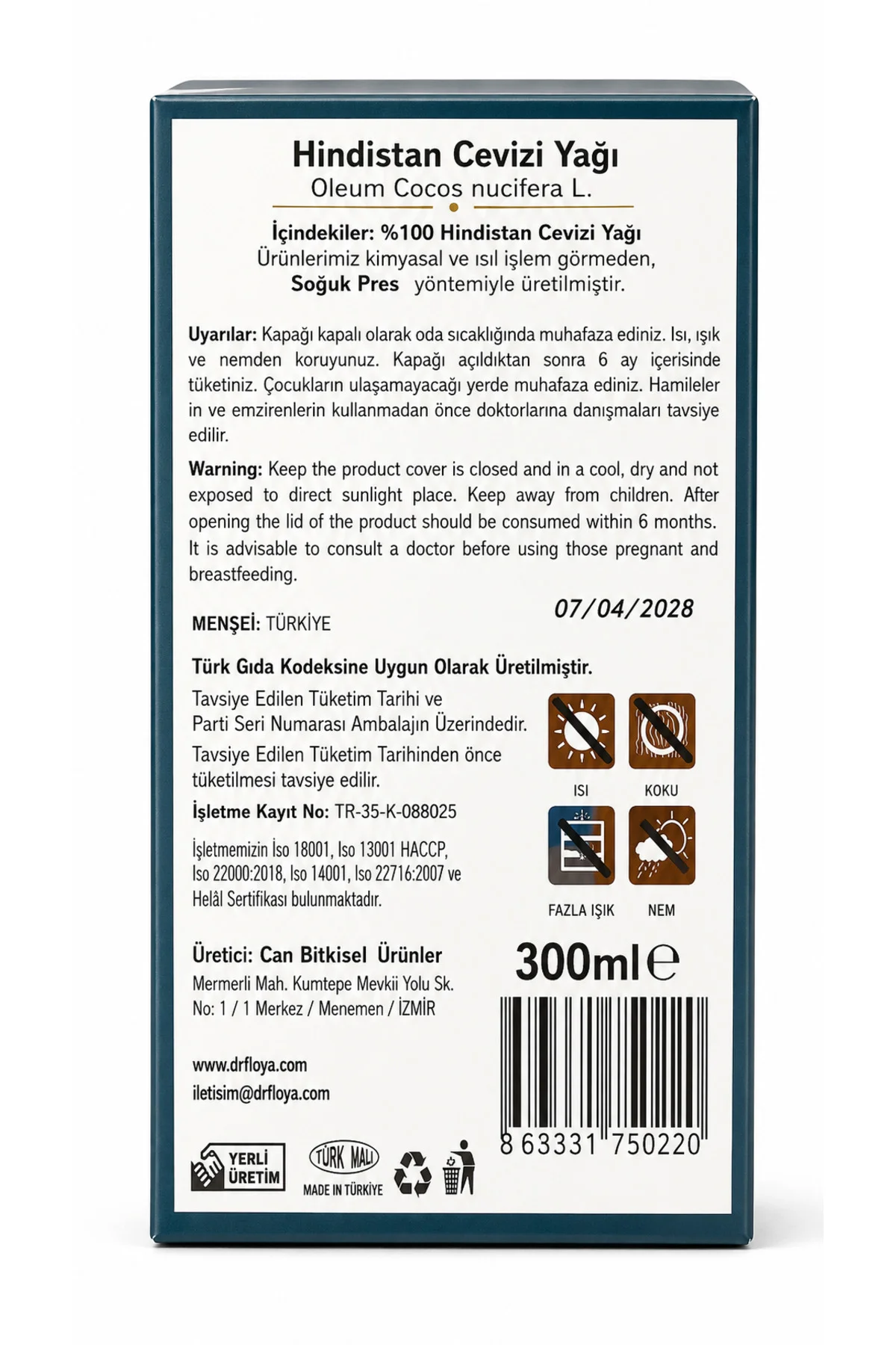 Hindistan Cevizi Yağı 250 mL Fiyatı, Yorumları ve Özellikleri