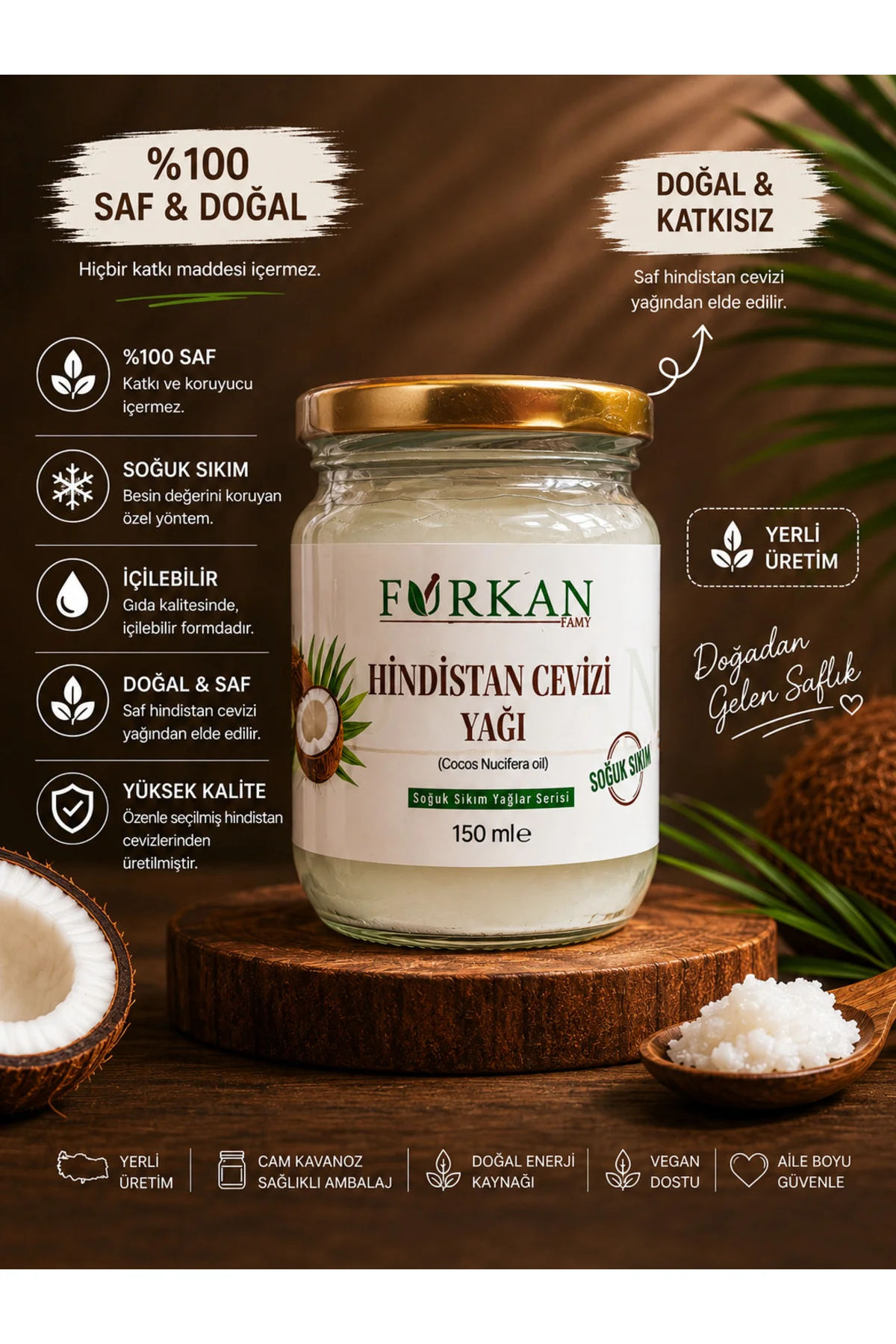 Hindistan Cevizi Yağı 150ml