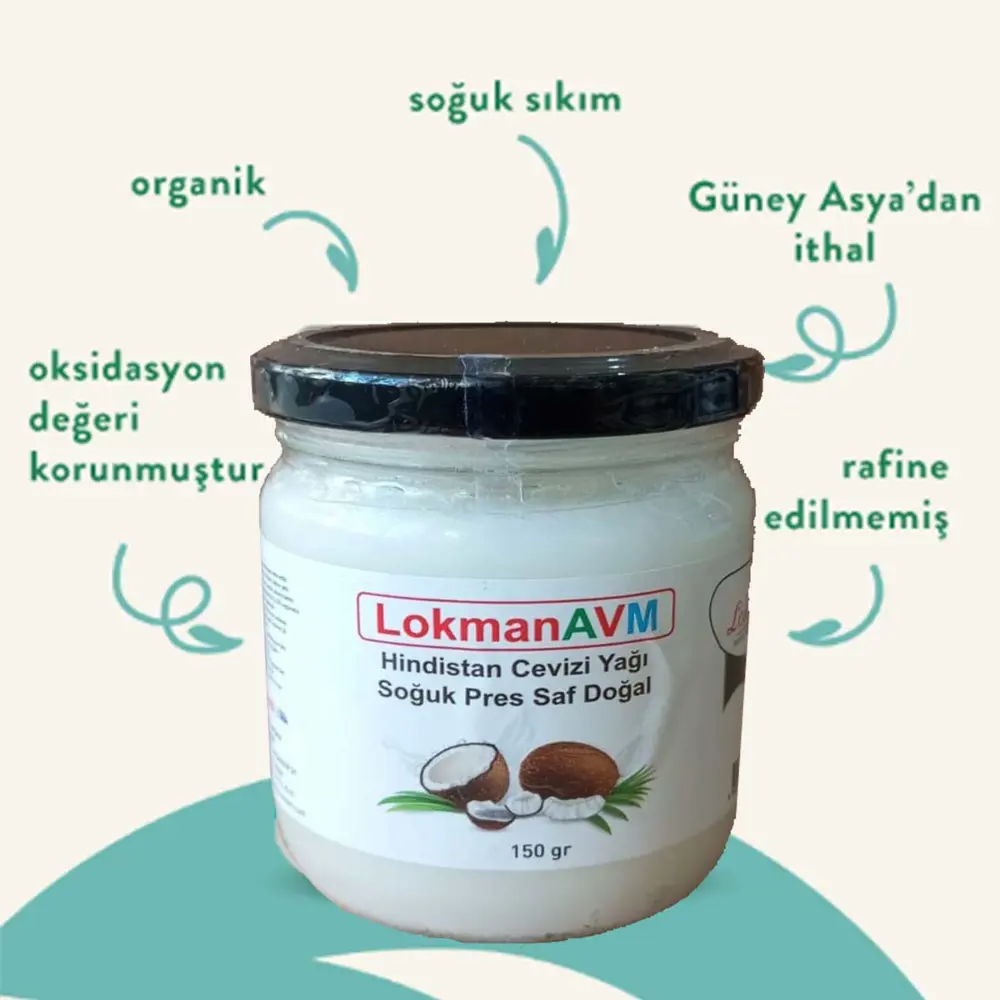 Hindistan Cevizi Yağı Soğuk Pres Saf Doğal Cam Kavanoz 150 Gr - 2