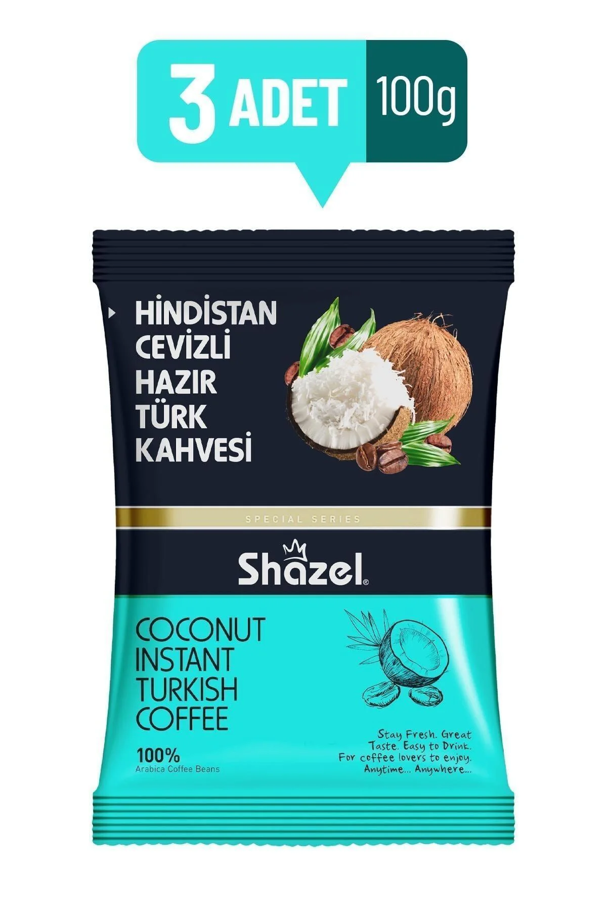 Hindistan Cevizli Hazır Türk Kahvesi 100 Gr. X 3 Adet Fiyatı, Yorumları ve Özellikleri