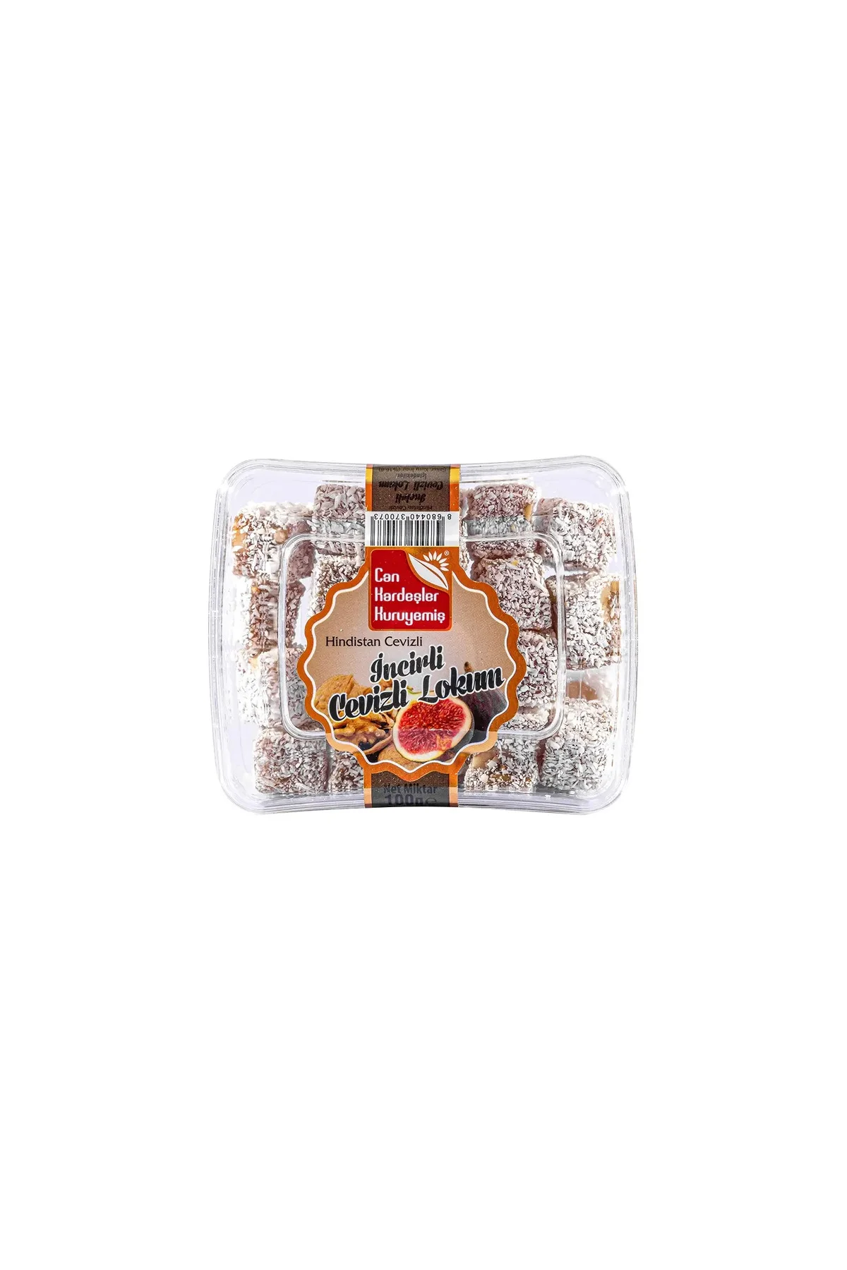 Hindistan Cevizli İncirli Cevizli Lokum 100g