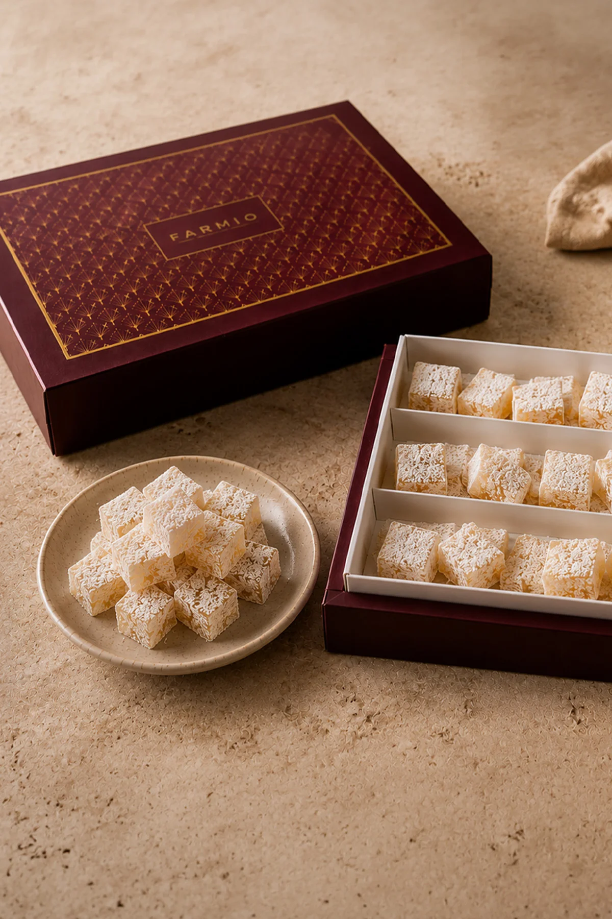 Hindistan Cevizli Lokum - 500gr - Glikoz İçermez