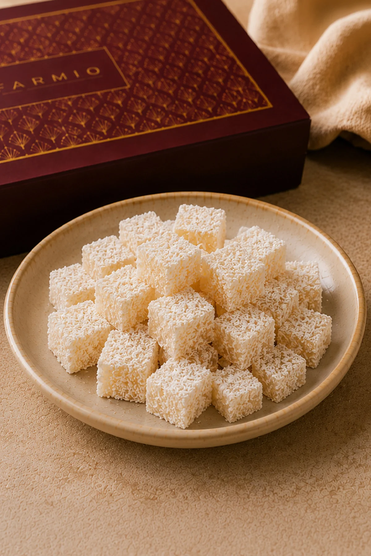 Hindistan Cevizli Lokum - 500gr - Glikoz İçermez