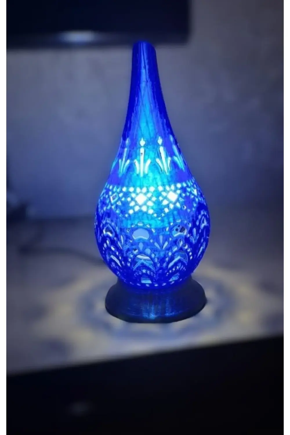 Hint motifli, kandil şeklinde gece lambası