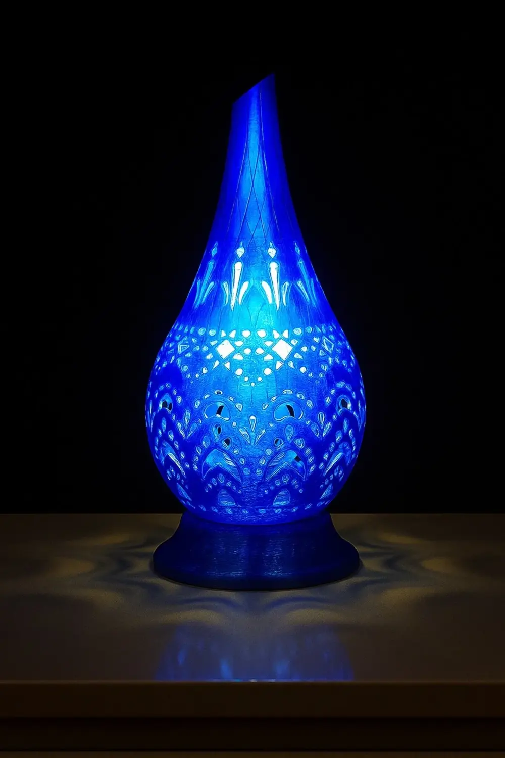 Hint motifli, kandil şeklinde gece lambası