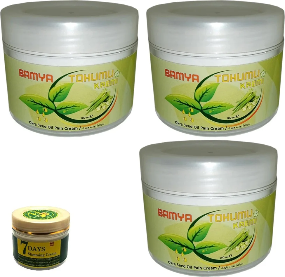 Hintohu Bamya Tohumu Kremi - Vücut Sızıları İçin 100ml x 3 / 7days Slimming Cream Fiyatı, Yorumları ve Özellikleri