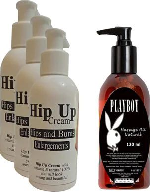 Hintohu Hipup Kalça Kaldırma Kremi 120 ml 3 Adet + Playboy ile Uyumlu Masaj Yağı 120 ml - Vücut Şekillendirme Bakım Seti Fiyatı, Yorumları ve Özellikleri