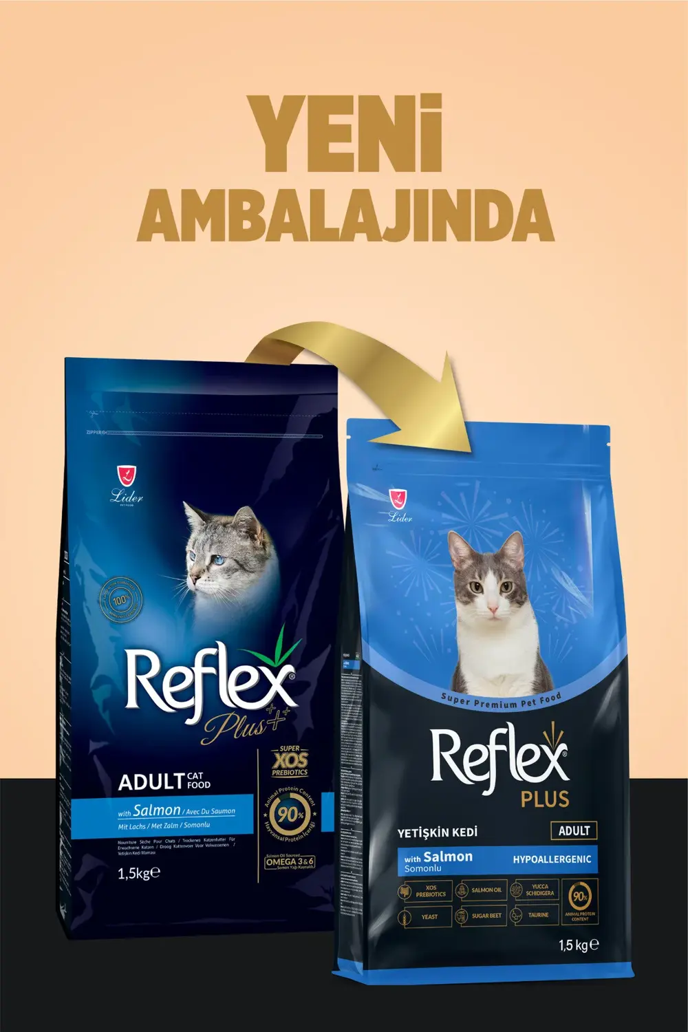 Reflex Plus Hipoalerjenik Somonlu Yetişkin Kedi Maması 1,5 Kg