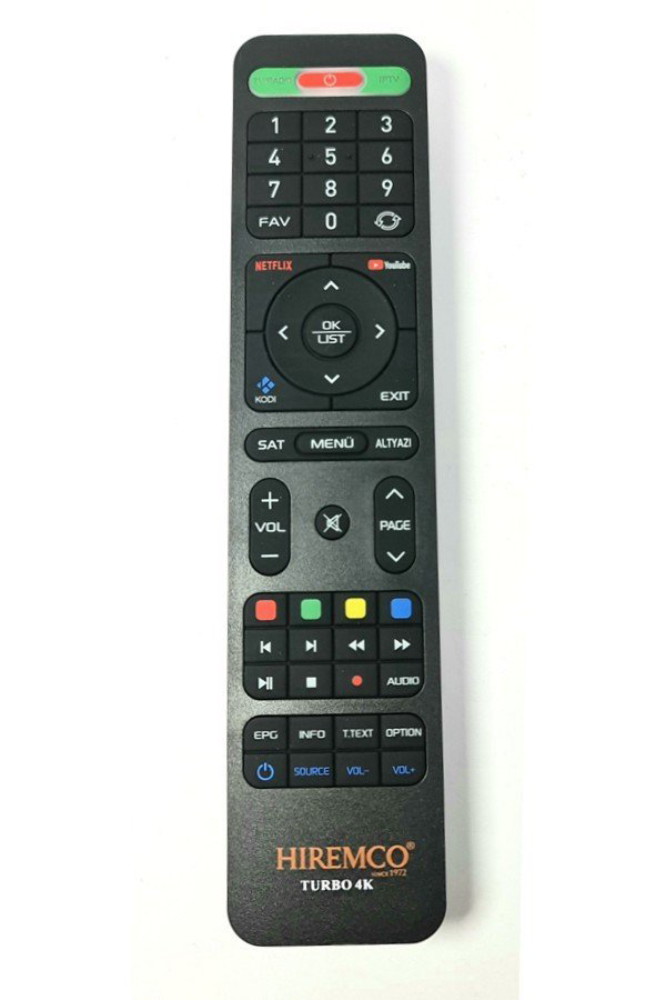 Hiremco Turbo 4K HD Uydu Kumandası Orjinal Hiremco Turbo 4K HD Uydu Kumandası Orjinal