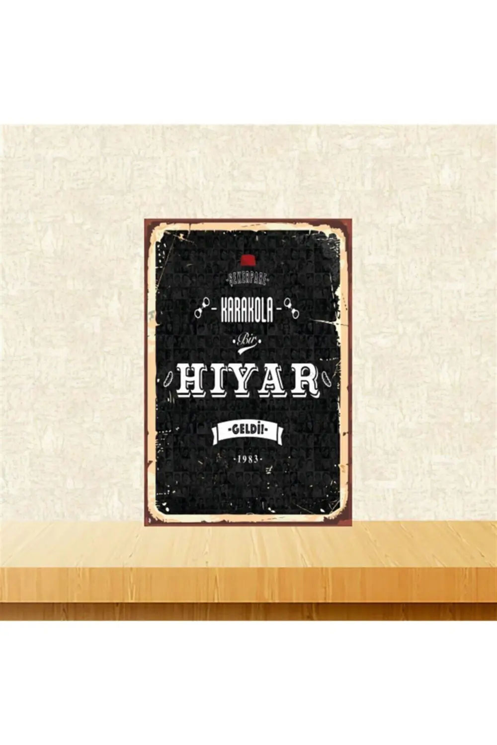 Hıyar Geldi 20-30 Cm Retro Ahşap Tablo Tkfx4829