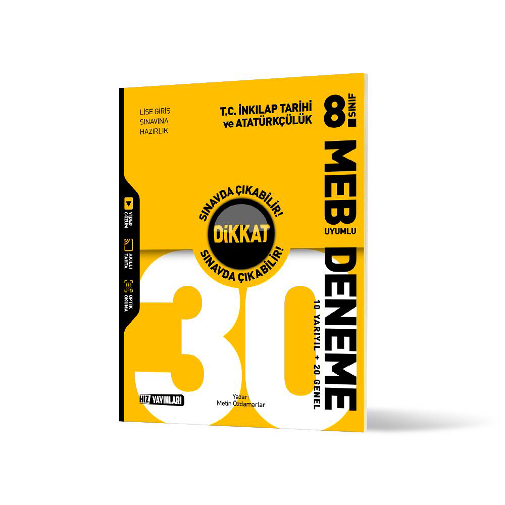 Hız Yayınları Hız 8. Sınıf 30 Lu T.C. İnkılap Tarihi Ve Atatürkçülük Deneme