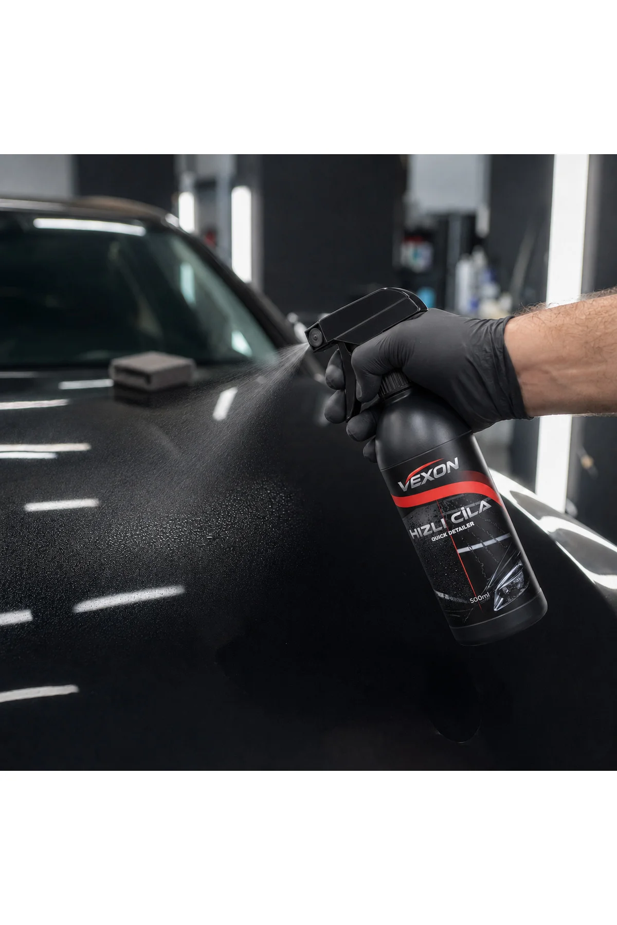 Hızlı Cila 500 ml, Araç Boyası İçin Parlaklık Sağlayan Hidrofobik Su İtici Sprey Cila
