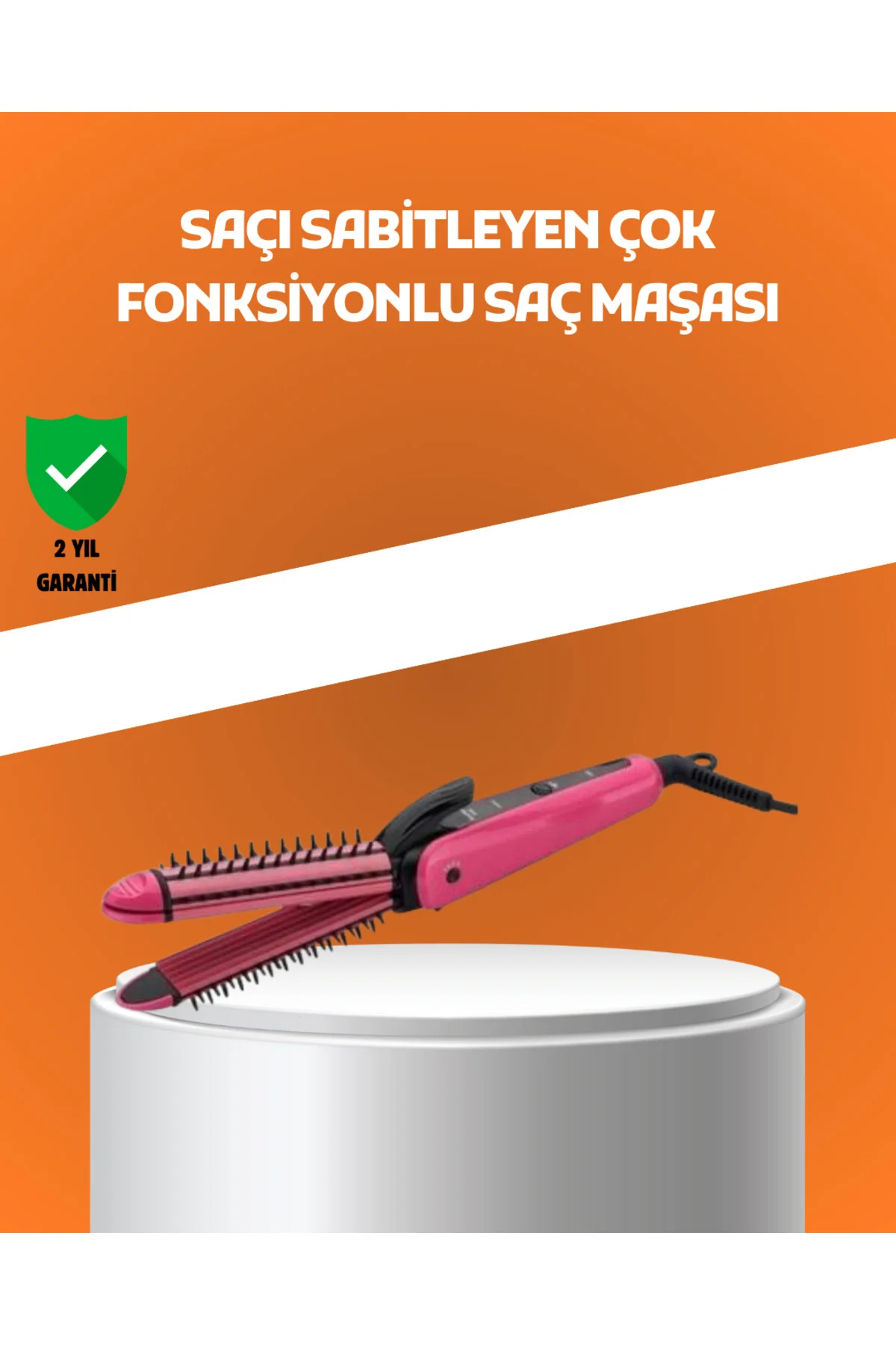 Hızlı Isınan Saç Maşası ve Düzleştirici | Çift Fonksiyonlu