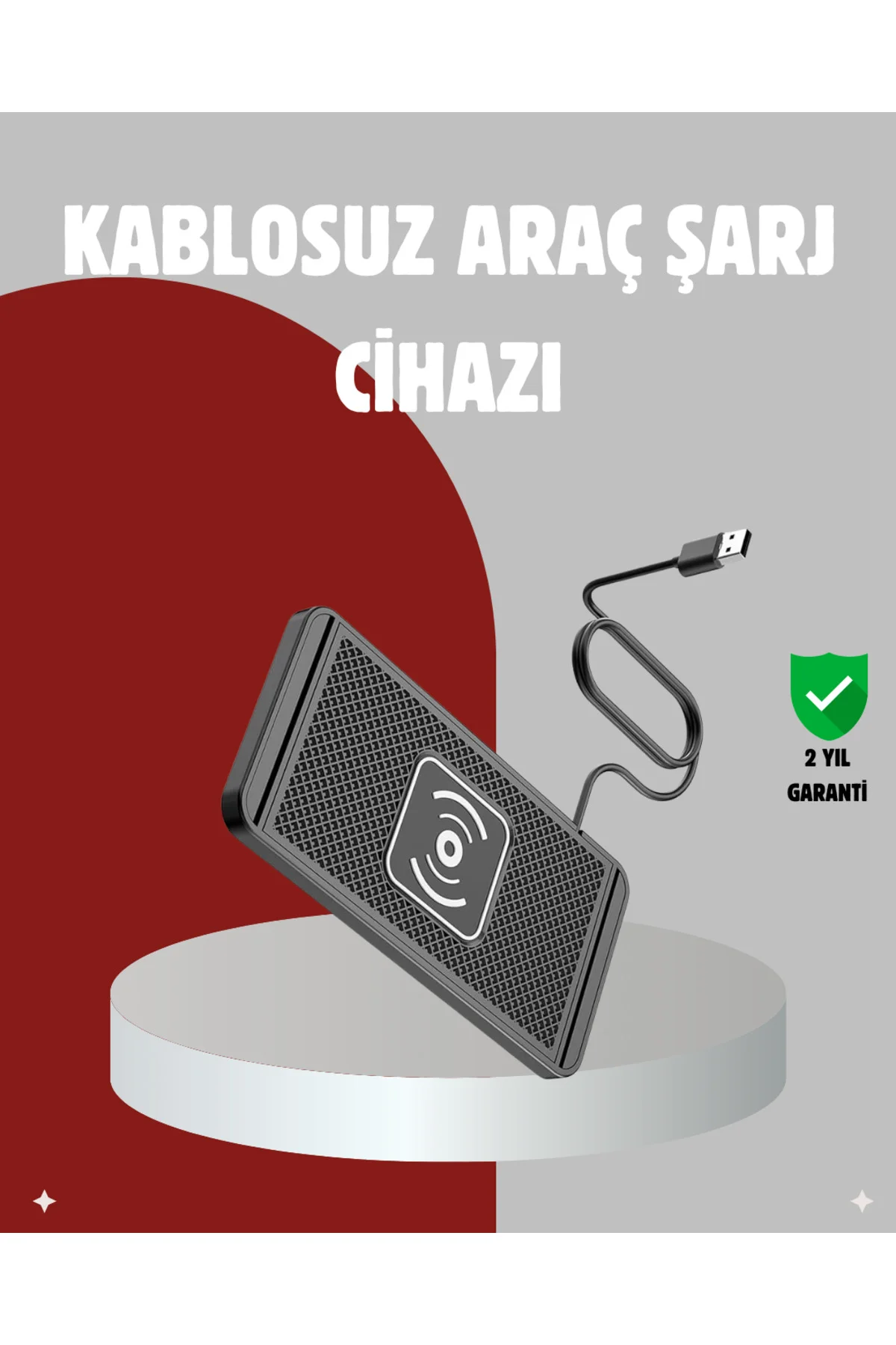 Hızlı Kablosuz Araç Şarj Cihazı – Manyetik Pad, Aşırı Isınma Korumalı