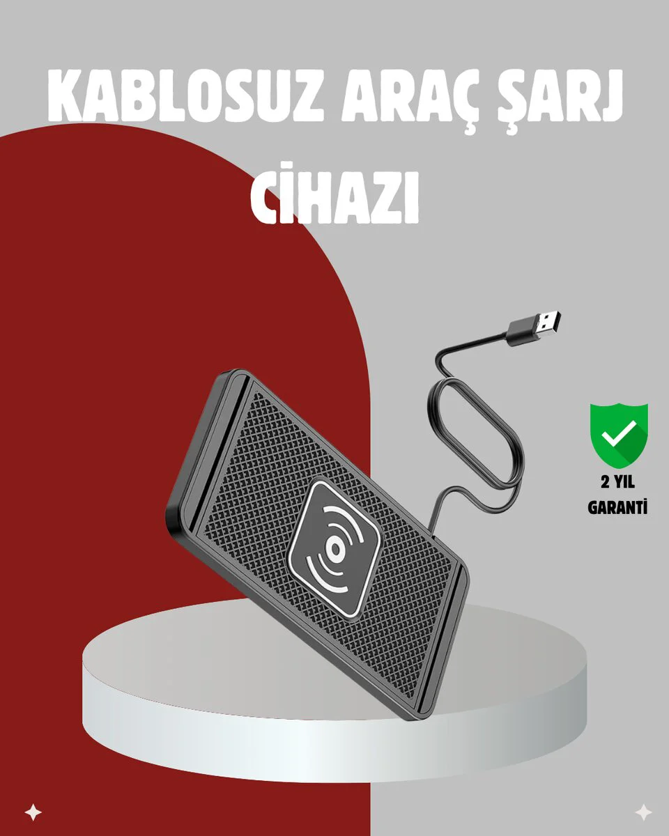 Hızlı Kablosuz Manyetik Araç Şarj Cihazı – Aşırı Isınma Korumalı ve Güvenli