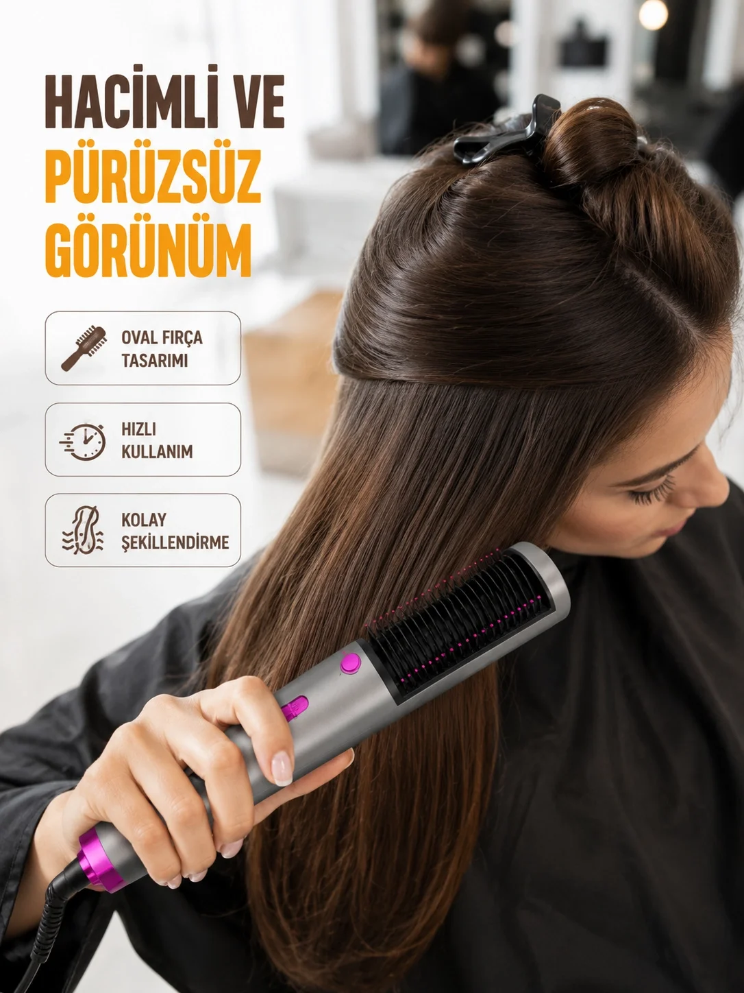 Hızlı Kurutma ve Parlak Saçlar İçin Profesyonel Fırça Hızlı Kurutma ve Parlak Saçlar İçin Profesyonel Fırça
