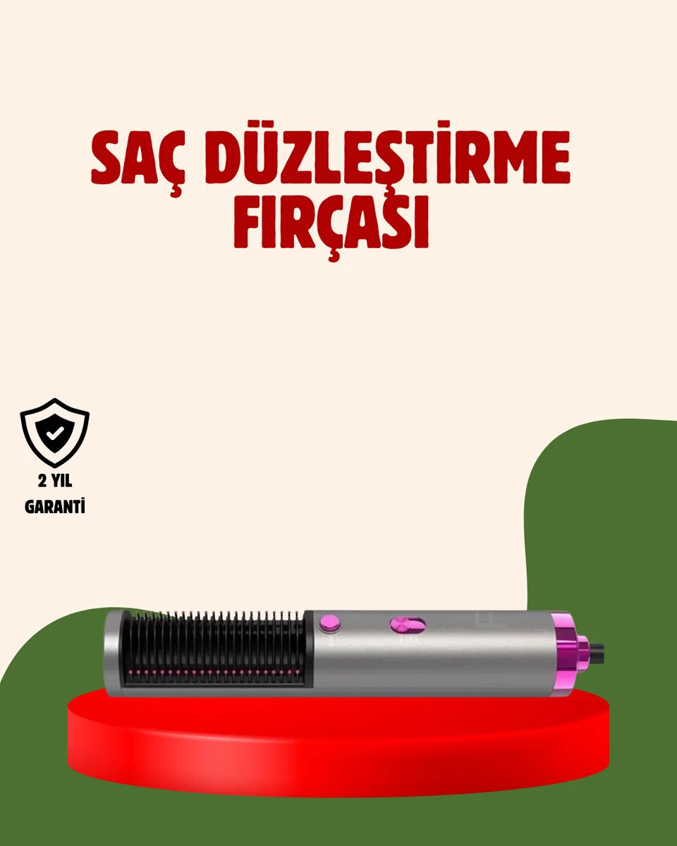 Hızlı Kurutma ve Şekillendirme Saç Fırçası - 3 Isı ve Hız Ayarıyla Profesyonel Saç Bakımı