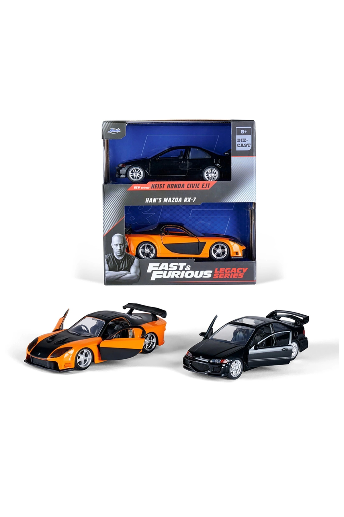 Jada Hızlı & Öfkeli 2'Li Paket Heıst Honda Cıvıc Ej1 & Han's Mazda Rx-