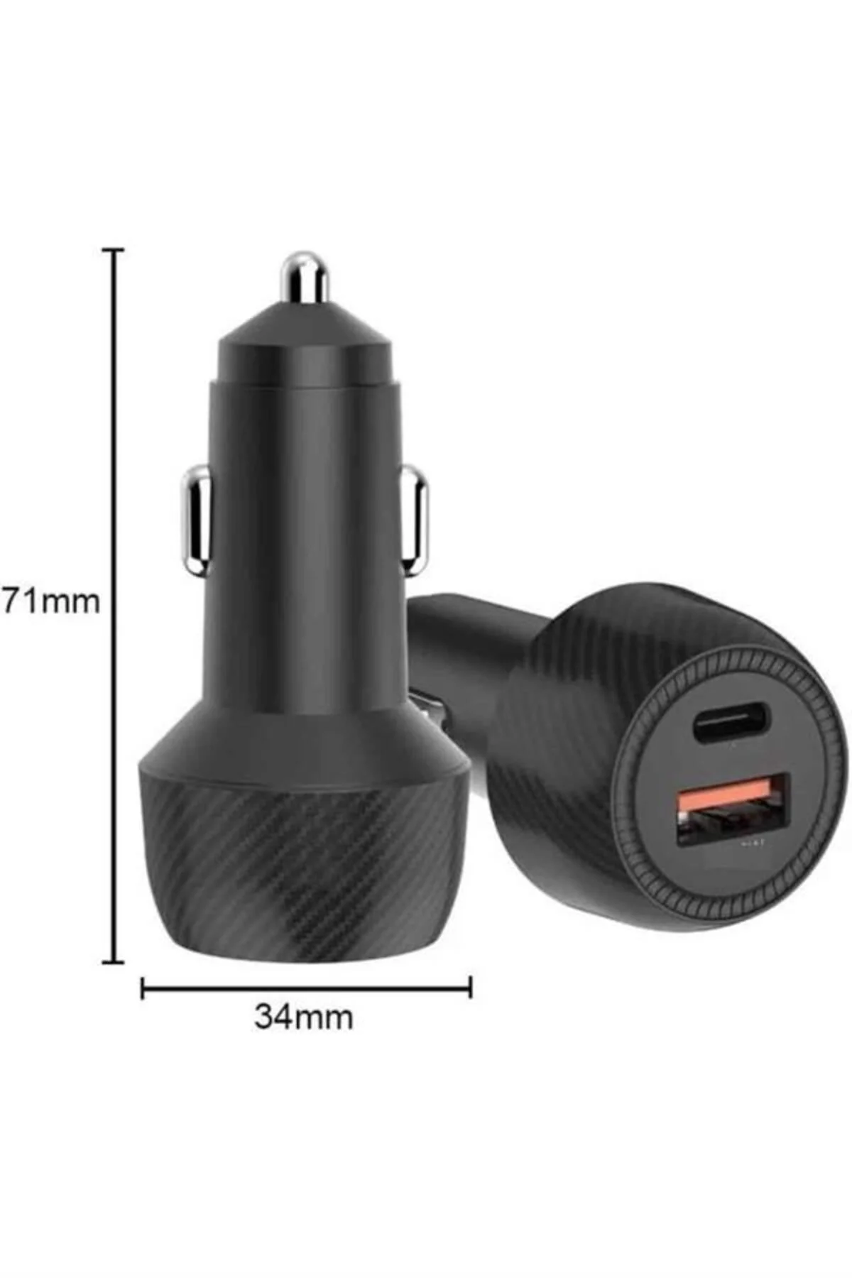Hızlı Oto Şarj Cihazı 38W Çift Girişli HIzlı Şarj Oto Çakmaklık T