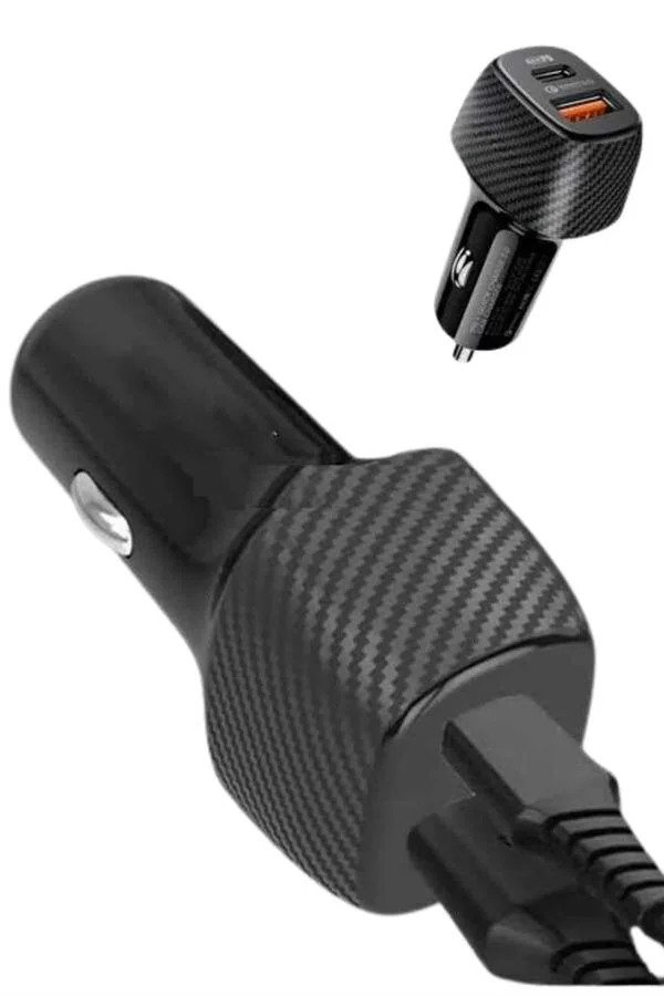 Hızlı Oto Şarj Cihazı 38W Çift Girişli Type-C ve USB - Yolda Kesintisiz Güç