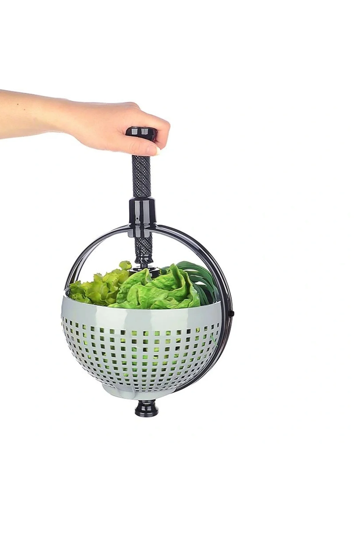 Hızlı Salata Kurutucu Süzgeç- Dönerli Süzgeç Dev Boy - Görsel 3