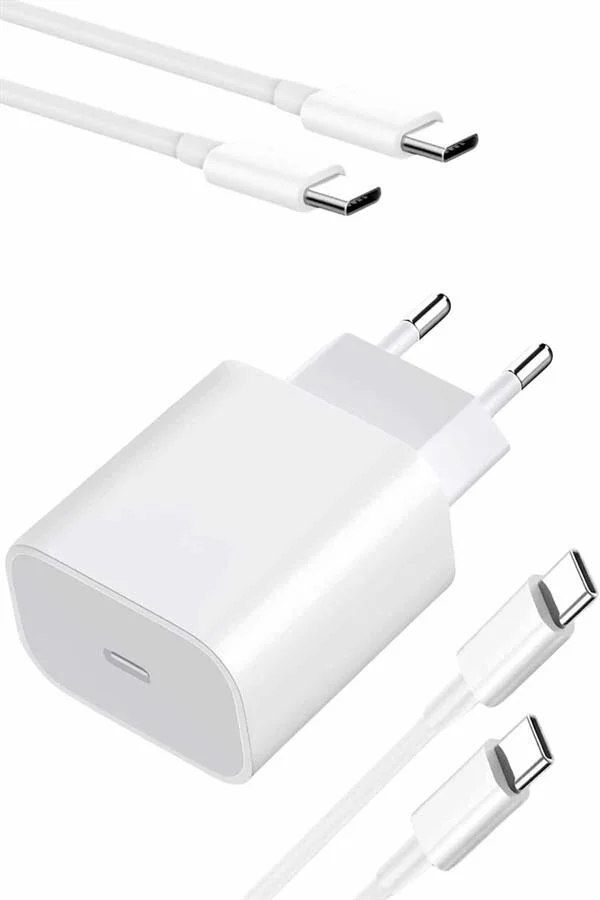 Hızlı Şarj Adaptörü - USB-C iOS Uyumlu 15/Pro/Pro Max ve Çoklu Cihaz Desteği