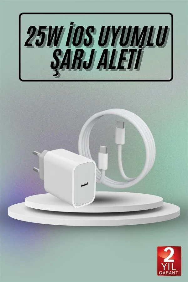 Hızlı Şarj Adaptörü - USB-C iOS Uyumlu 15/Pro/Pro Max ve Çoklu Cihaz Desteği