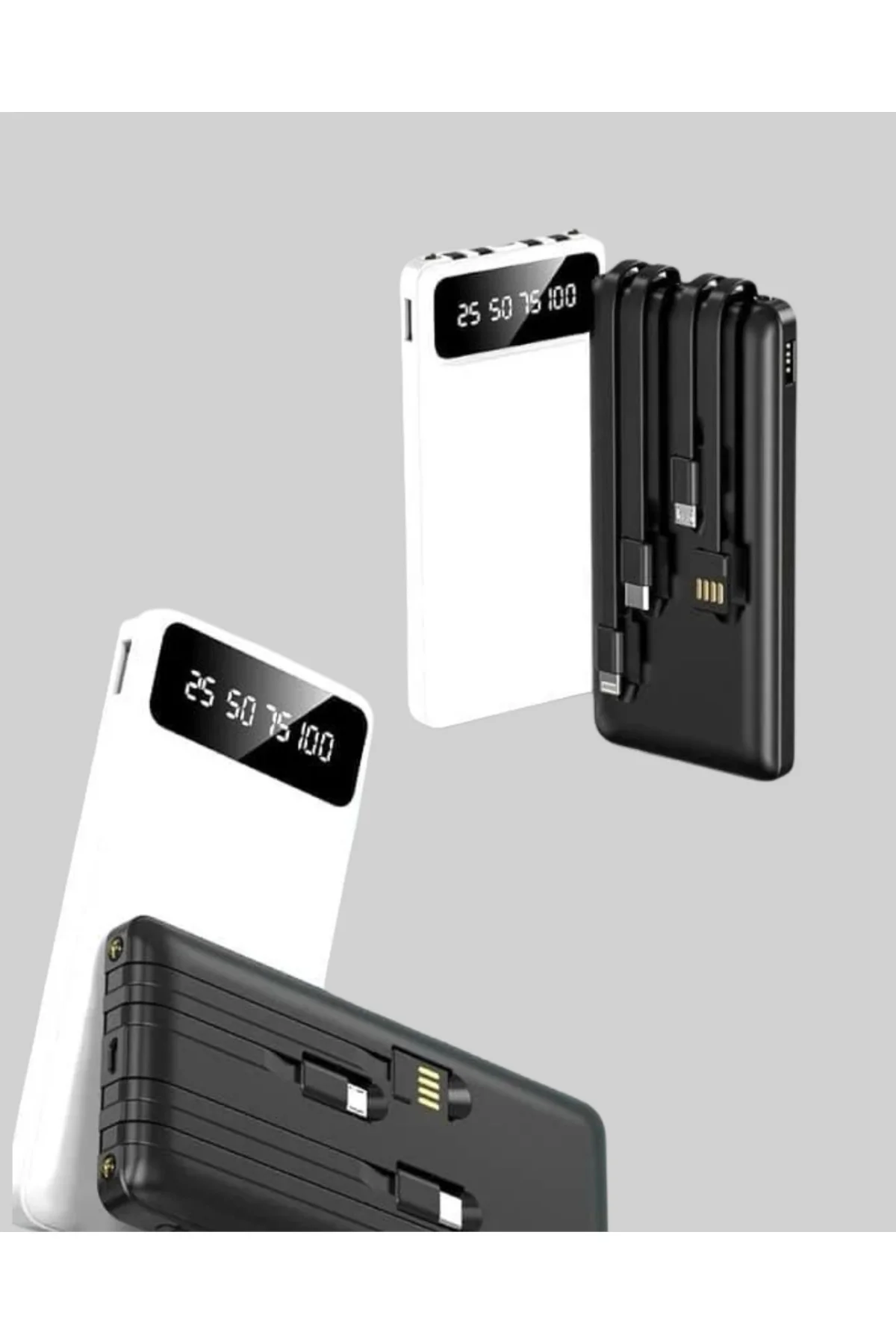 Hızlı Şarj Destekli 20.000mAh Powerbank USB Type-C Lightning LCD